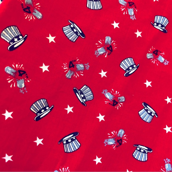 Vintage 90s Karen Scott Patriotic Red Button Up Short Sleeve Shirt XL - Picture 4 of 9